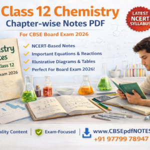CBSE Class 12 Chemistry Notes PDF for Board Exam 2026
