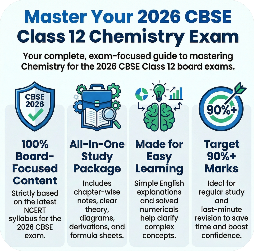 CBSE Class 12 Chemistry Notes PDF for Board Exam 2026